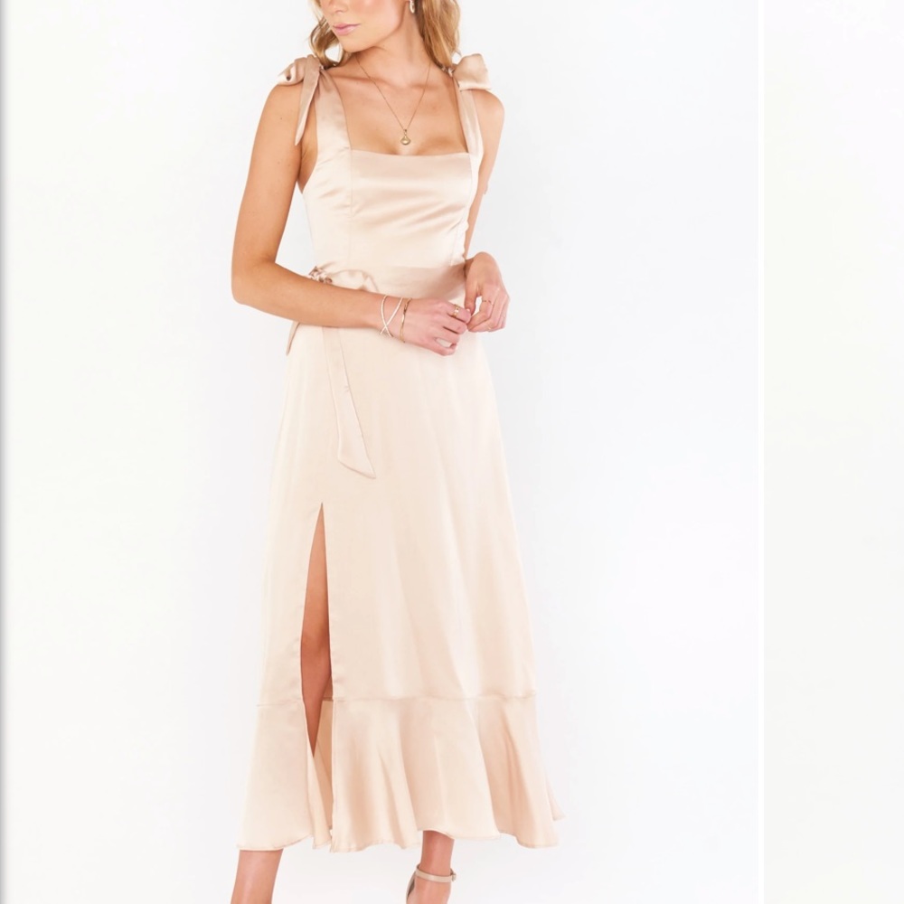 Champagne Claire Midi Dress